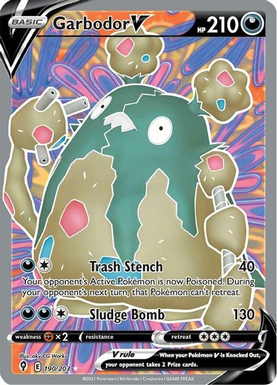 Garbodor V (Full Art) (190/203) [Sword & Shield: Evolving Skies]