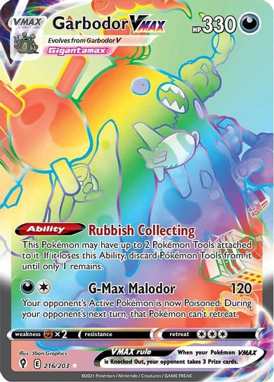 Garbodor VMAX (Secret) (216/203) [Sword & Shield: Evolving Skies]