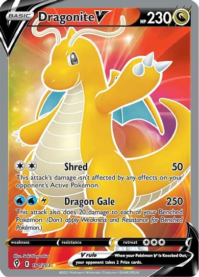 Dragonite V (Full Art) (191/203) [Sword & Shield: Evolving Skies]