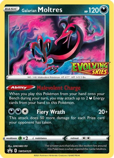 Galarian Moltres SWSH125 (Prerelease Promo) (SWSH125) [SWSH: Sword & Shield Promo Cards]