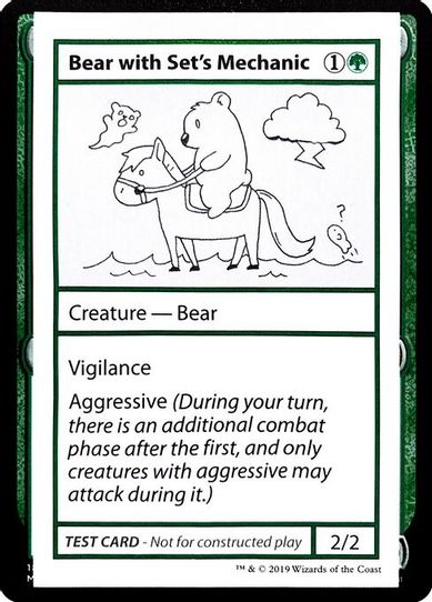 Bear with Set's Mechanic (No PW Symbol) [Mystery Booster: Convention Edition Exclusives]