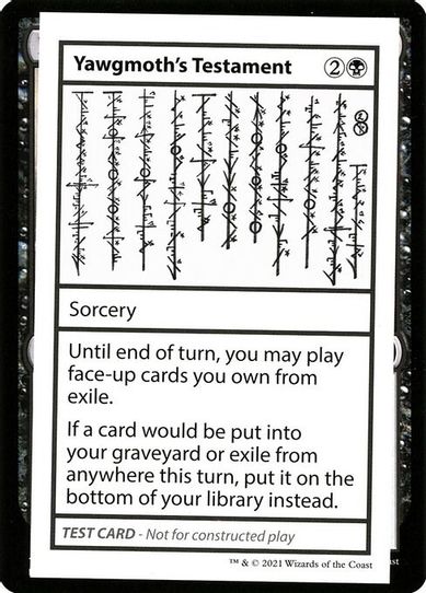 Yawgmoth's Testament (No PW Symbol) [Mystery Booster: Convention Edition Exclusives]