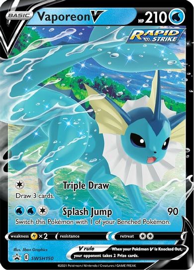 Vaporeon V SWSH150 (SWSH150) [SWSH: Sword & Shield Promo Cards]