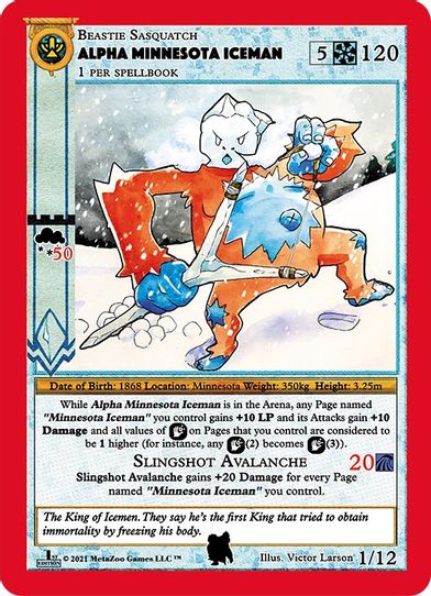 Alpha Minnesota Iceman (1) [Cryptid Nation: First Edition Tribal Theme Decks]