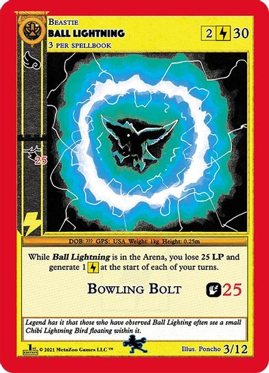 Ball Lightning (3) [Cryptid Nation: First Edition Tribal Theme Decks]
