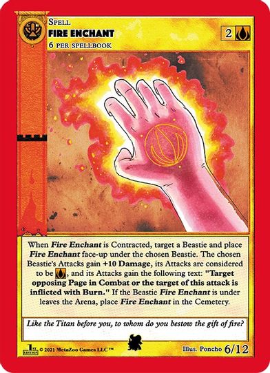 Fire Enchant (6) [Cryptid Nation: First Edition Tribal Theme Decks]