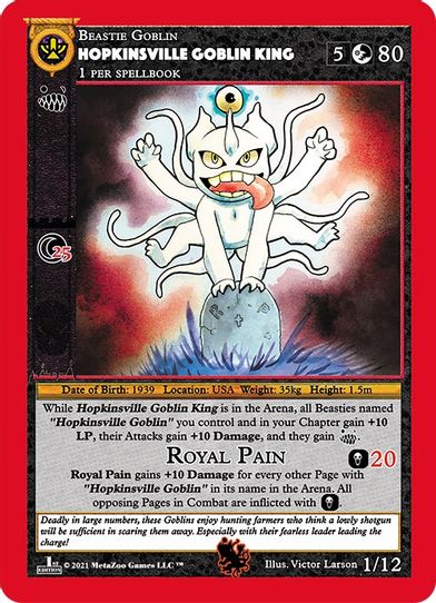 Hopkinsville Goblin King (1) [Cryptid Nation: First Edition Tribal Theme Decks]