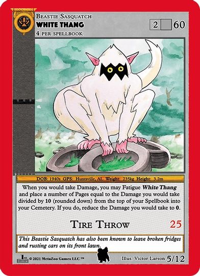 White Thang (5) [Cryptid Nation: First Edition Tribal Theme Decks]