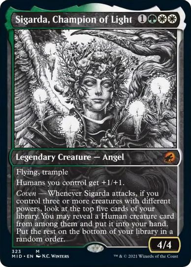 Sigarda, Champion of Light (Showcase) (323) [Innistrad: Midnight Hunt]