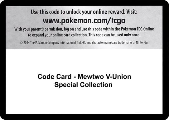 Code Card - Mewtwo V-UNION Special Collection [Sword & Shield: Evolving Skies]