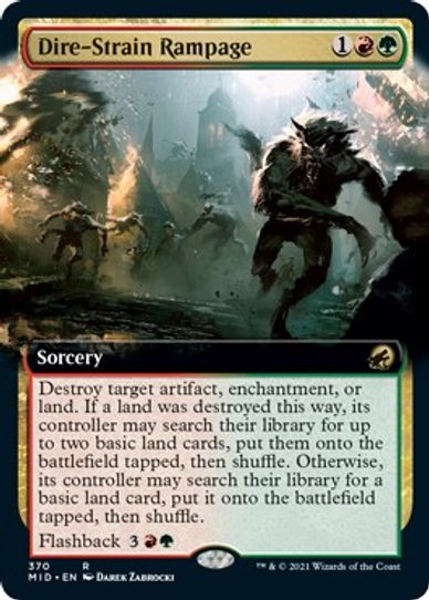 Dire-Strain Rampage (Extended Art) (370) [Innistrad: Midnight Hunt]