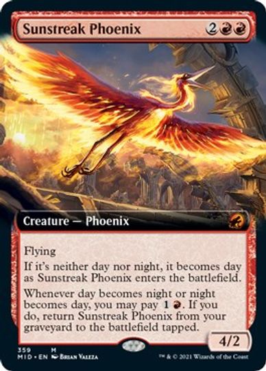 Sunstreak Phoenix (Extended Art) (359) [Innistrad: Midnight Hunt]