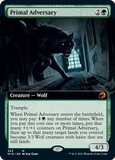 Primal Adversary (Extended Art) (363) [Innistrad: Midnight Hunt]