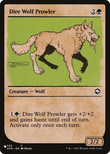 Dire Wolf Prowler (Showcase) (325) [The List]
