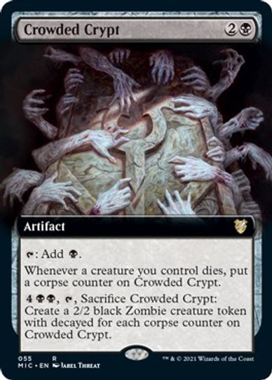 Crowded Crypt (Extended Art) (55) [Commander: Innistrad: Midnight Hunt]