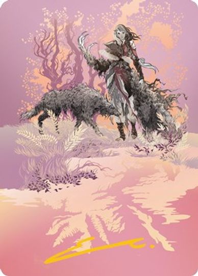 Arlinn, the Pack's Hope Art Card () (Gold-Stamped Signature) (3) [Art Series: Innistrad: Midnight Hunt]