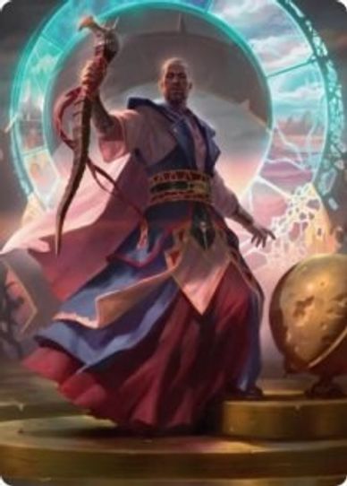 Teferi, Who Slows the Sunset Art Card (10) [Art Series: Innistrad: Midnight Hunt]