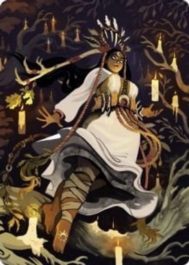 Candlegrove Witch Art Card () (76) [Art Series: Innistrad: Midnight Hunt]