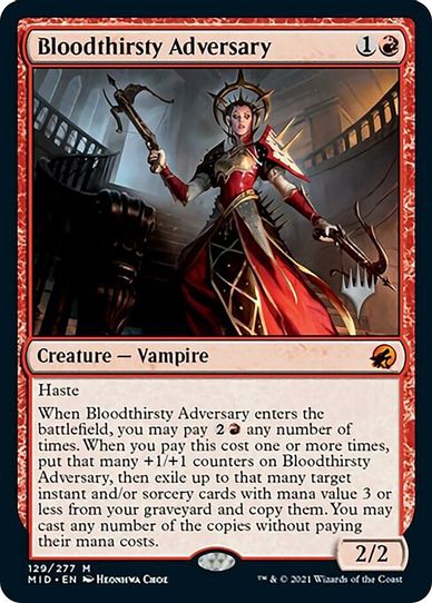 Bloodthirsty Adversary (129) [Promo Pack: Innistrad: Midnight Hunt]