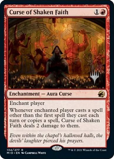 Curse of Shaken Faith (134) [Promo Pack: Innistrad: Midnight Hunt]