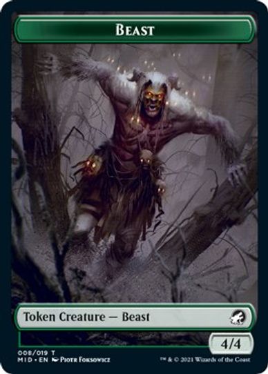 Beast Token (8) [Innistrad: Midnight Hunt]