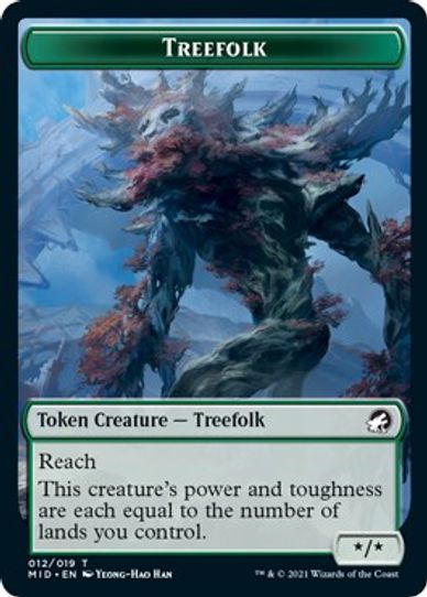 Treefolk Token (12) [Innistrad: Midnight Hunt]