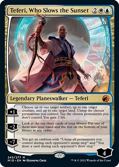 Teferi, Who Slows the Sunset (245) [Promo Pack: Innistrad: Midnight Hunt]