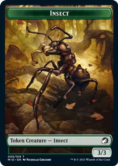 Clue // Insect Double-sided Token [Innistrad: Midnight Hunt]
