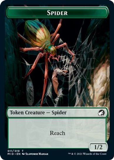 Clue // Spider Double-sided Token [Innistrad: Midnight Hunt]