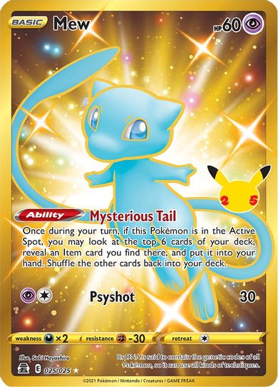 Mew (Secret) (025/025/25) [Celebrations]