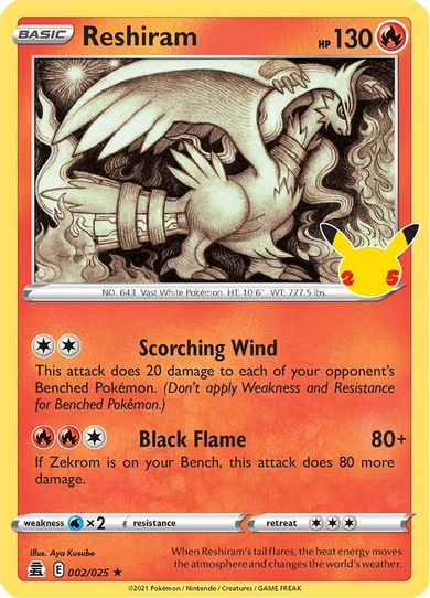 Reshiram (002/025/25) [Celebrations]