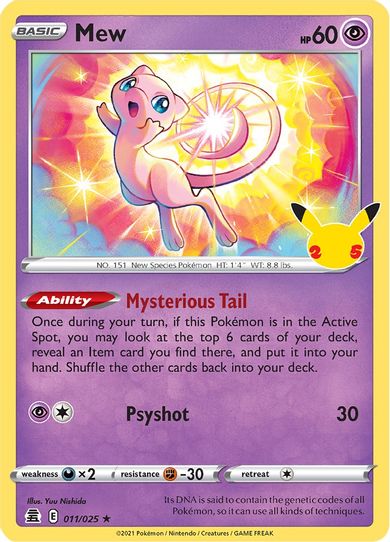 Mew (011/025/25) [Celebrations]