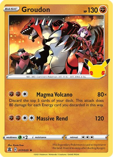 Groudon (017/025/25) [Celebrations]