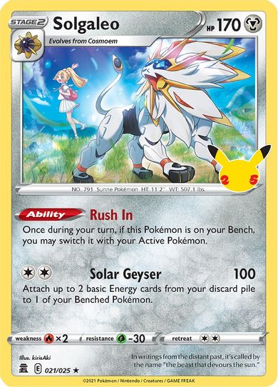 Solgaleo (021/025/25) [Celebrations]