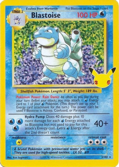 Blastoise (2/102) [Celebrations: Classic Collection]