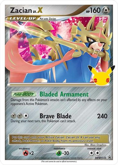 Zacian LV. X SWSH135 (SWSH135) [SWSH: Sword & Shield Promo Cards]