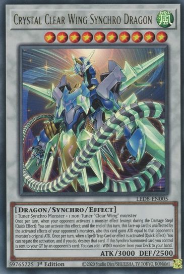 Crystal Clear Wing Synchro Dragon (LED8-EN005) [Legendary Duelists: Synchro Storm]
