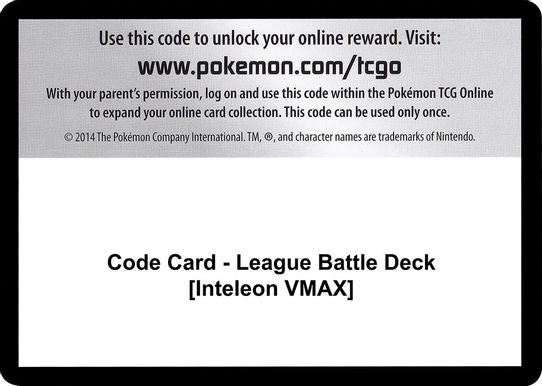 Code Card - League Battle Deck [Inteleon VMAX] [Miscellaneous Cards & Products]