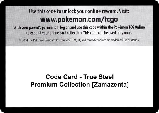 Code Card - True Steel Premium Collection [Zamazenta] [Sword & Shield: Darkness Ablaze]