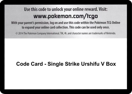 Code Card - Single Strike Urshifu V Box [Sword & Shield: Battle Styles]
