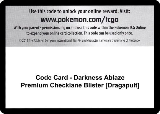 Code Card - Darkness Ablaze Premium Checklane Blister [Dragapult] [Sword & Shield: Darkness Ablaze]