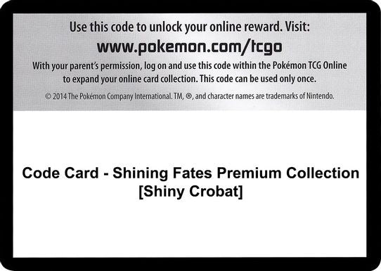 Code Card - Shining Fates Premium Collection [Shiny Crobat] [Shining Fates]