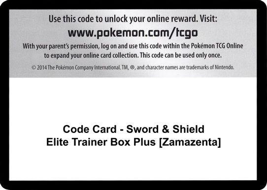 Code Card - Sword & Shield Elite Trainer Box Plus [Zamazenta] [Sword & Shield: Vivid Voltage]