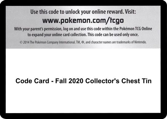 Code Card - Fall 2020 Collector's Chest Tin [Sword & Shield: Vivid Voltage]