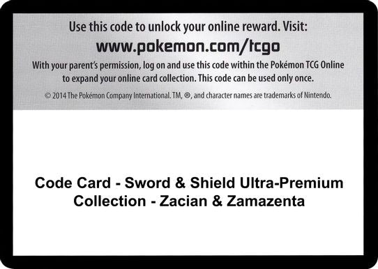 Code Card - Sword & Shield Ultra-Premium Collection - Zacian & Zamazenta [Miscellaneous Cards & Products]
