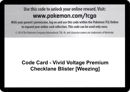 Code Card - Vivid Voltage Premium Checklane Blister [Weezing] [Sword & Shield: Vivid Voltage]