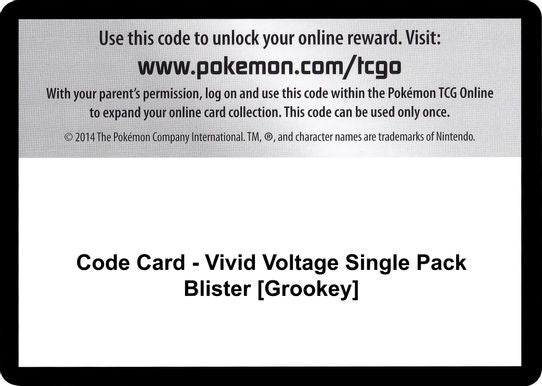 Code Card - Vivid Voltage Single Pack Blister [Grookey] [Sword & Shield: Vivid Voltage]