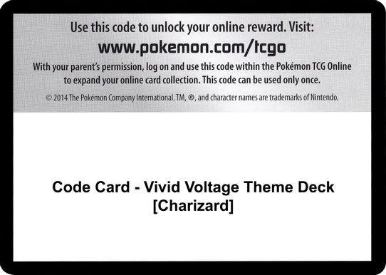 Code Card - Vivid Voltage Theme Deck [Charizard] [Sword & Shield: Vivid Voltage]