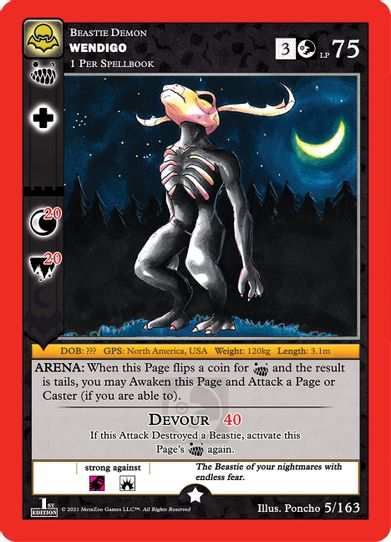 Wendigo (5/163) [Nightfall: First Edition]