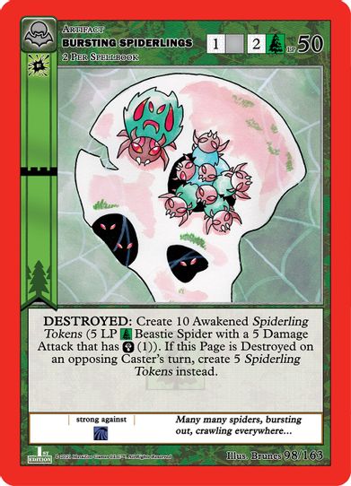 Bursting Spiderlings (98/163) [Nightfall: First Edition]